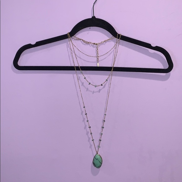 BaubleBar Jewelry - Bauble Bar gold layered stone necklace